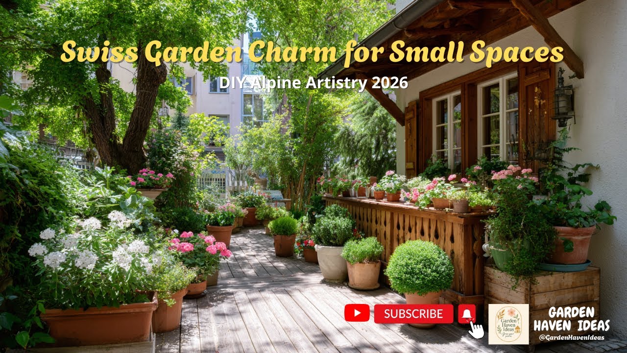 Швейцарский садовый шарм для небольших пространств 🇨🇭🌿 | Альпийское искусство своими руками 2026 🏔️✨