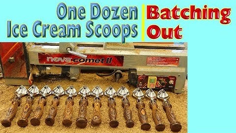 Batching Out Ice Cream Scoop Handles - NOVA Comet II - Wood Turning