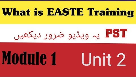 PST teachers ki training snc k baad Module 1 unit 2 right answers 100 % in video