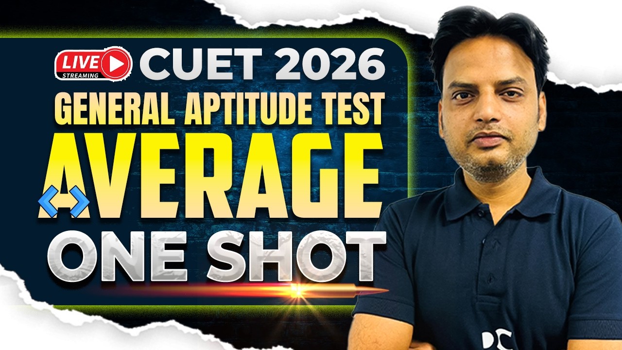 Average | One Shot | General Aptitude Test (GAT) | CUET 2026 - YouTube