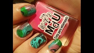 Rainbow Peacock Nail Tutorial