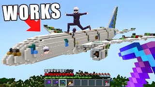 How to make a working plane in Minecraft! ❤️‍🔥
