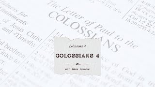 Colossians 4 with Anna Iervolino | House Church