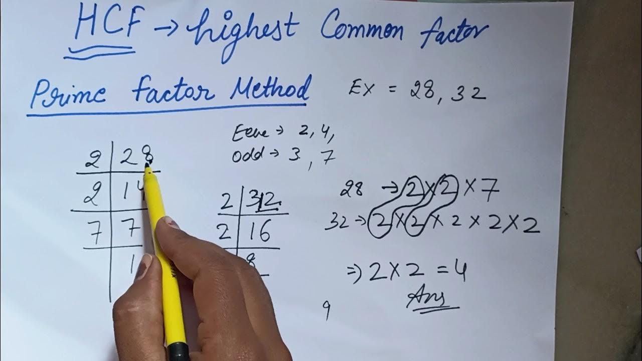 HCF | prime factor method | easy explanation - YouTube