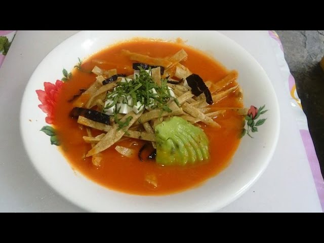 sopa azteca, SOPA DE TORTILLA, sopa, receta # 78, Recetas faciles | Chef Roger Oficial