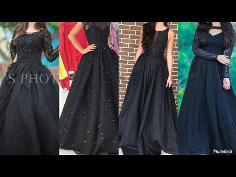 Black Minimalist Simple Gowns/Dresses | Shopee Philippines