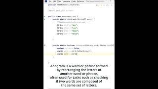 Java Program To Check Whether Two Strings are Anagram Or Not? Java Interview Questions and Answers screenshot 4