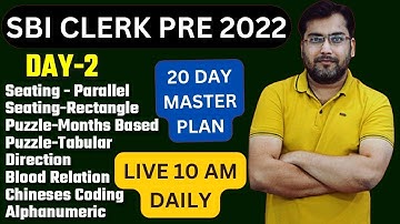 SBI CLERK Prelims | Reasoning Day 2- FREE 20 Days Master Plan Rohit Sir Guidely