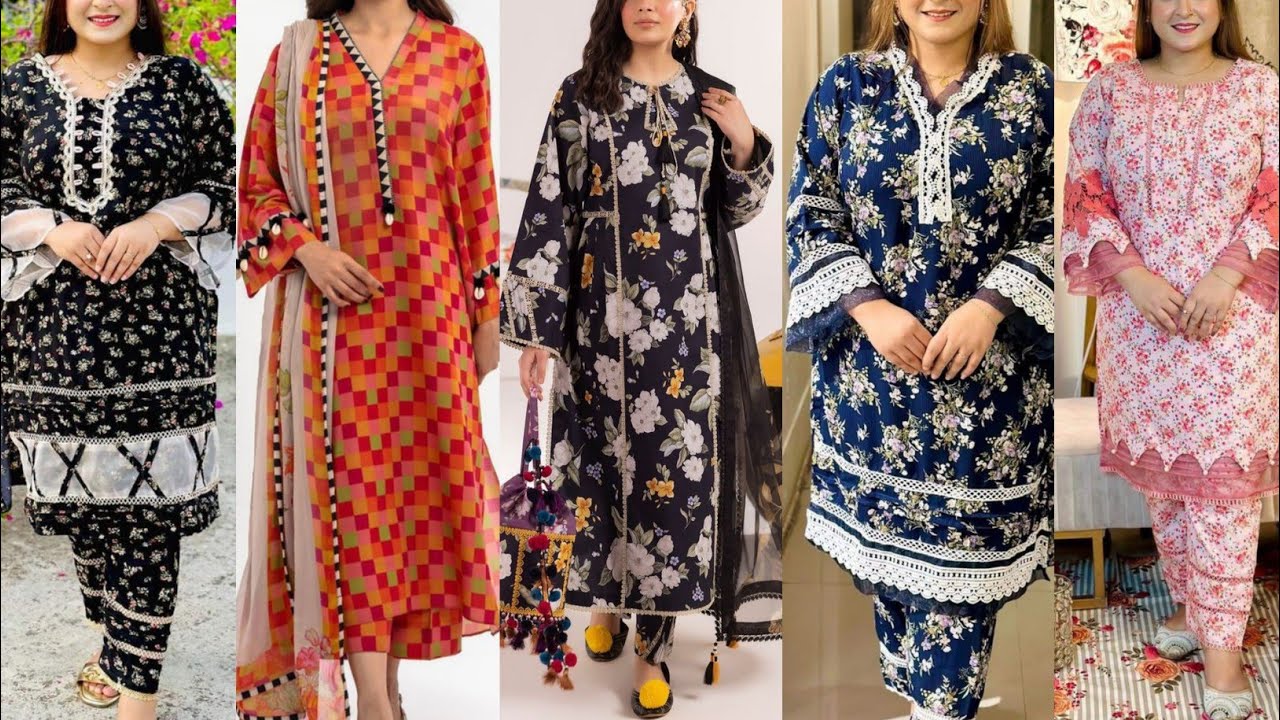 All over printed dress design | Beautiful lace dress designs | Suit ke  design | dress design 2025