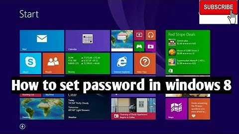 How to create password in windows 8 | How to set screen lock password in windows 8 | Lock screen |
