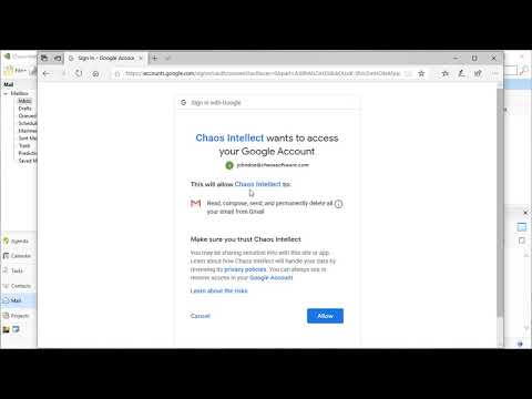 Setting up Gmail account with Chaos Intellect 10