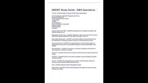 NREMT Study Guide EMS Operations. GENUINE AND WELL ELABORATED