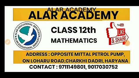 ALAR  ACADEMY | CLASS 12 | MATH | CHAPTER 5 | MATRICES  | EXERCISE 5.2 | PART 5 |