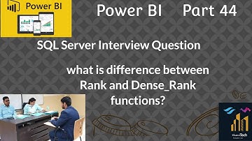 Power bi  (44/100)Interview Question/what is difference between Rank And Dense_Rank functions?