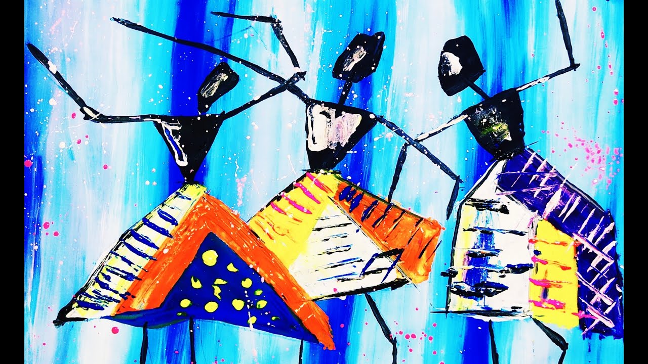 Satisfying Daily Painting Sinhala/Abstract Figure Painting/painting