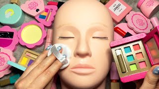 ASMR Wooden Makeup on Mannequin (Whispered) #3