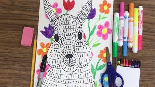 K- 2nd Grade Texture Spring Bunny