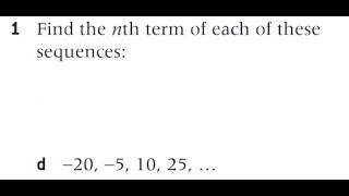 Math AA SL/HL: Arithmetic Sequences | Ex. 1b | Problem 1D