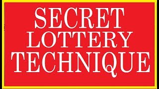 Secret Lottery Technique to Occupied all the winning Numbers!