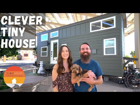 Comfy, Clever $70k Tiny House - couple's dreamy slow travel lifestyle!