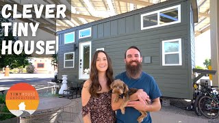 Comfy, Clever $70k Tiny House  couple's dreamy slow travel lifestyle!