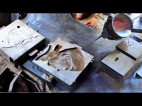 Fantastic Casting Aluminum Using Sand Mold Process | Aluminium Portrait Casting With Amazing Skills