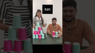Guess the Stack Pattern! Can You Solve It Before Time Runs Out? 🤯#shorts #couple #challenge