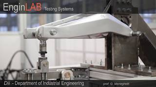Fatigue test on bike rear swingarm