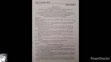 ISC 2017 English Language Solved Question Paper