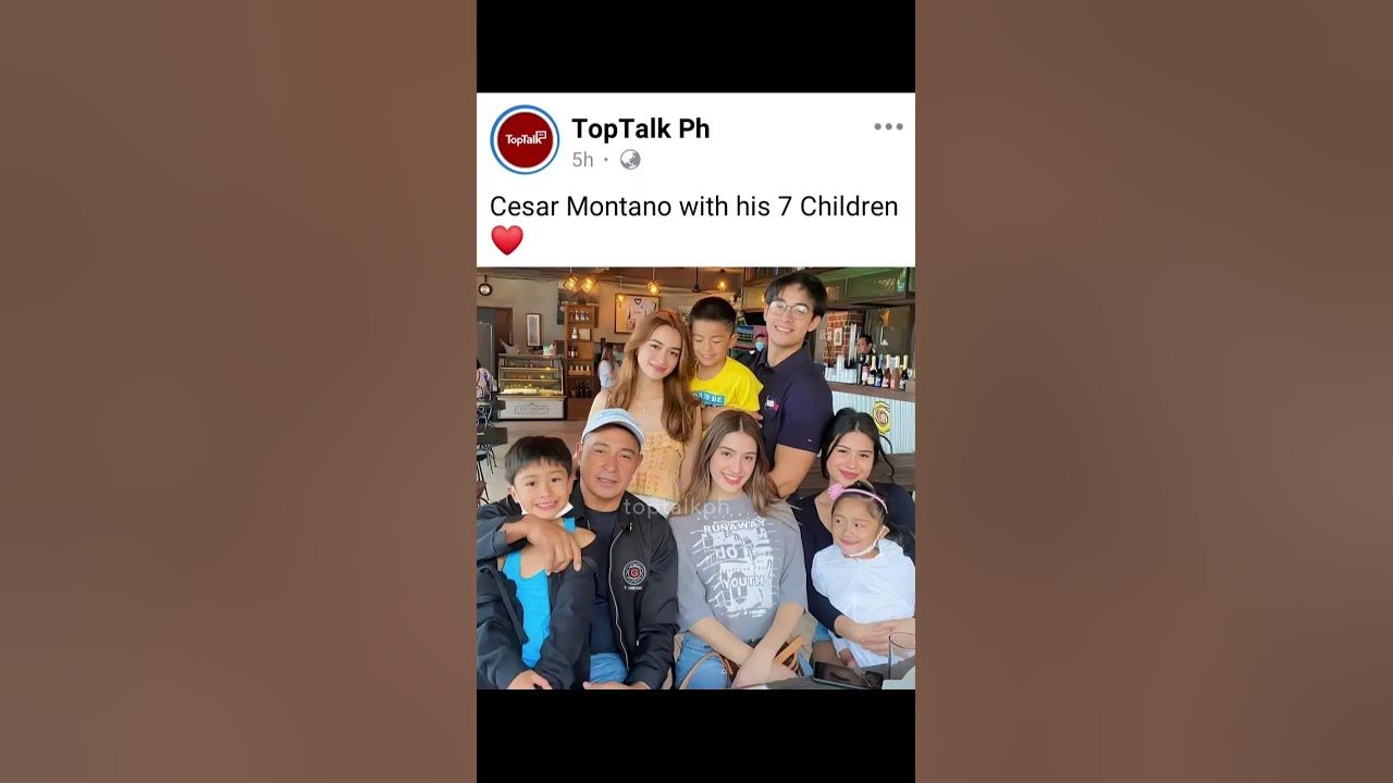 Cesar Montano and his 7 children. Good looking, beautiful, and pretty π Cesar Montano and his 7 children. Good looking, beautiful, and pretty π