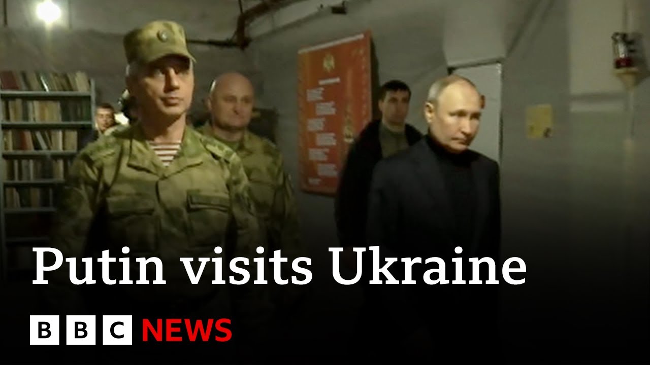 Ukraine: Vladimir Putin visits occupied region to meet Russian military, Kremlin says – BBC News