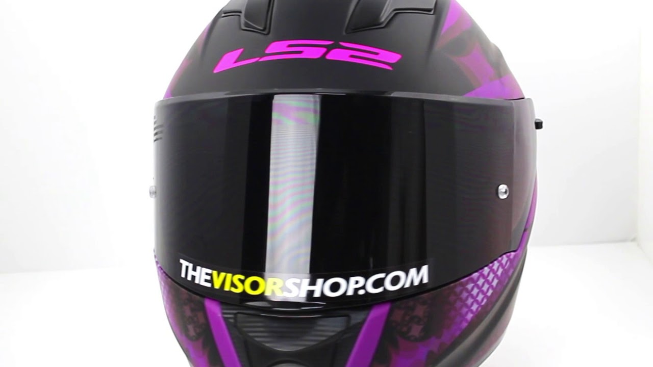 New LS2 Stream Full Face Lux Helmet Matte Black/Pink Medium 