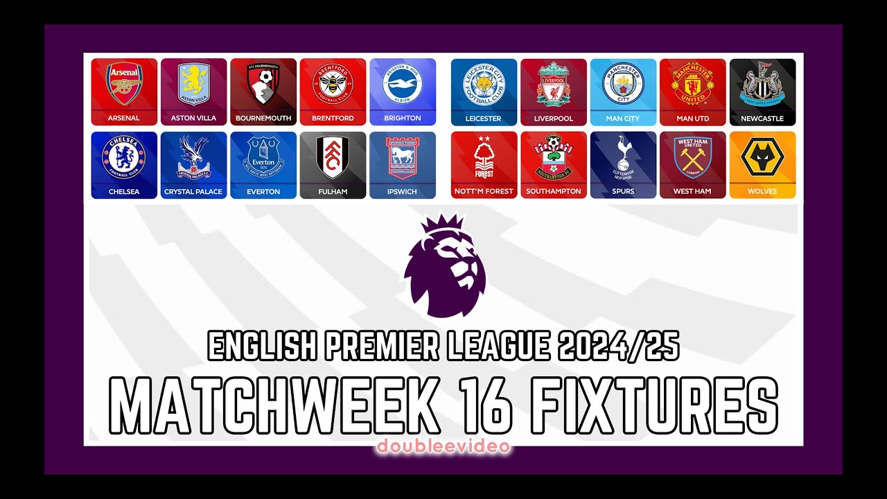 Premier League Fixtures Matchweek 5