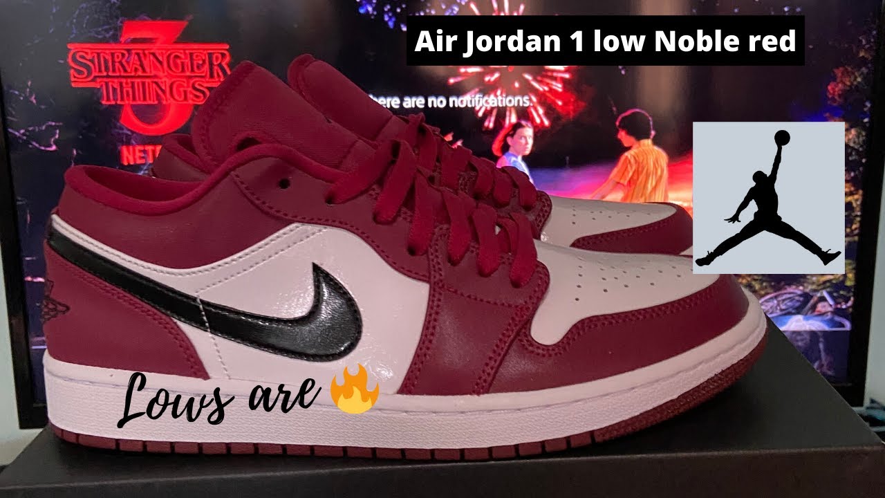 Jordan 1 low Noble Red "Unboxing + On feet review Sneaker Vlog YouTube