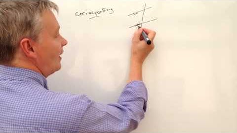 What are corresponding and alternate angles?