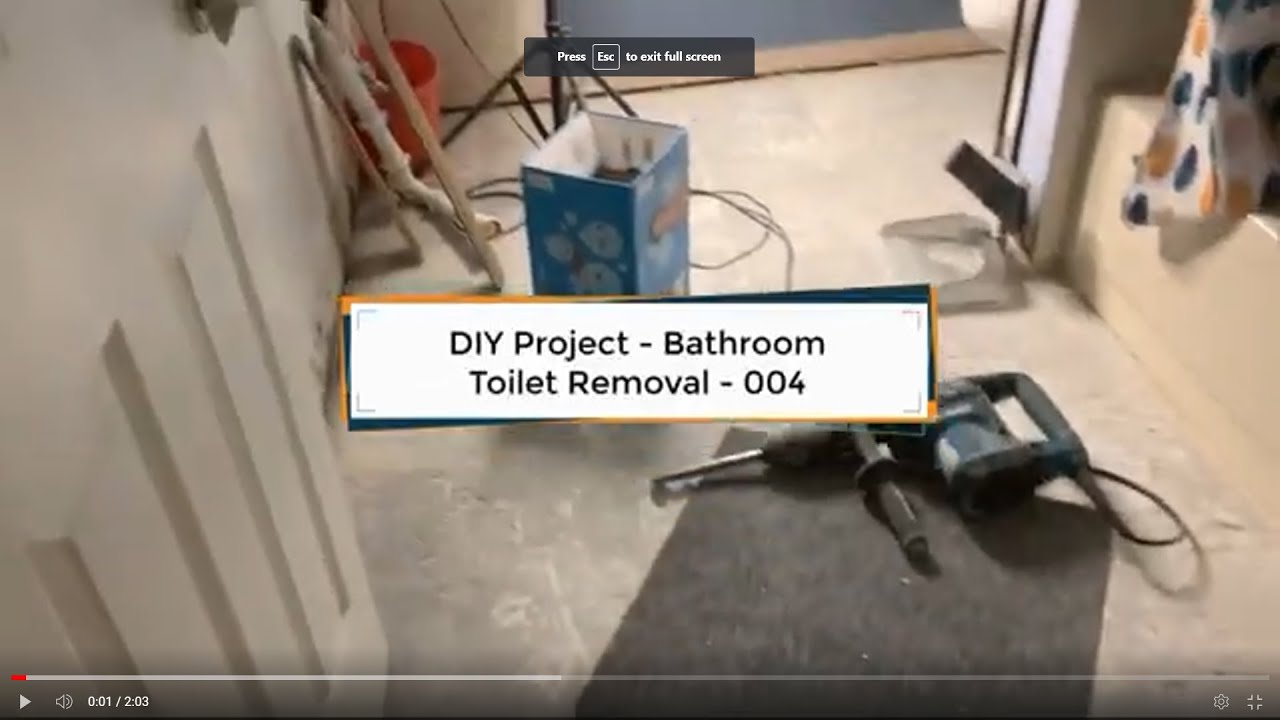 Toilet Removal Bathroom Renovation Project DIY 004 YouTube
