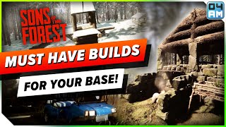 Sons of The Forest MUST HAVE Base Builds  Zipline Watchtower, Garage Design & More!