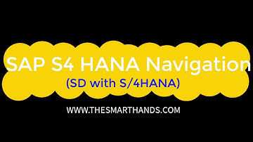 SAP S/4HANA SD Training -  SAP Navigation (Video3)