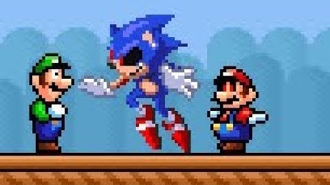 Super Mario Bros. X 1.4.4 (SMBX) - Star Mario Vs Sonic.exe - Luigi Survived(Title)