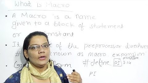 What is Macro in C  Lec-93|C Programming Tutorial in Hindi