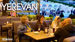 YEREVAN Night Walking Tour 2026 | Spring Evening Vibes in Armenia [4K  HDR]