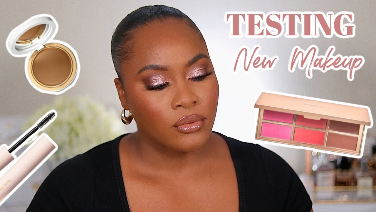 GRWM TESTING NEW MAKEUP FROM SEPHORA SALE FASHION FAIR PATRICK TA RARE BEAUTY + MORE  2021