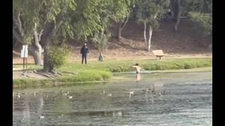 Police: Man jumps into El Estero Lake to avoid arrest while under the influence of drugs