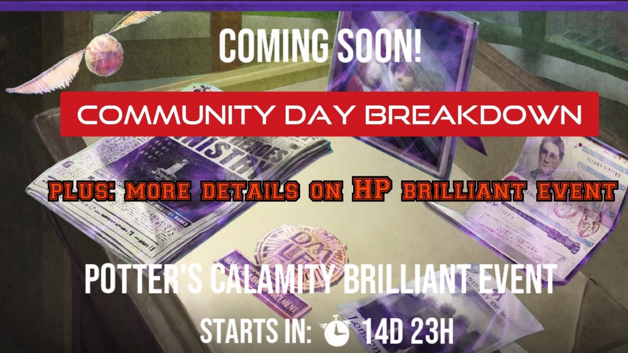 WU Community Day Info- Details About Potter Brilliant Event