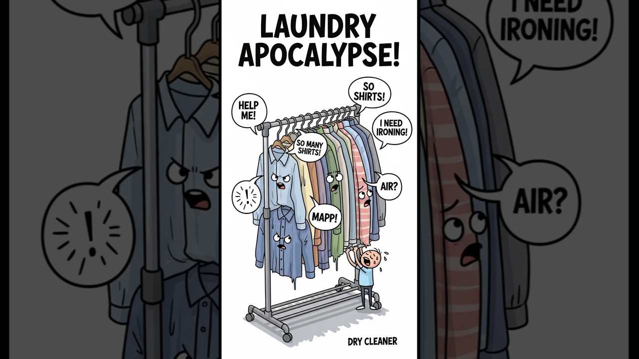 Shirts, Shirts & More Shirts! This Dry Cleaners has so much Laundry it's Bursting at Seams!