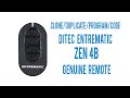 How to cloneduplicateprogramcode a 4b ditec entrematic zen genuine remote