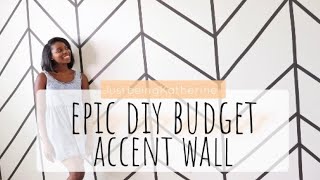 DIY ACCENT WALL USING MASKING TAPE|APARTMENT-FRIENDLY| HOME-OFFICE RENTALVATION S1 E3