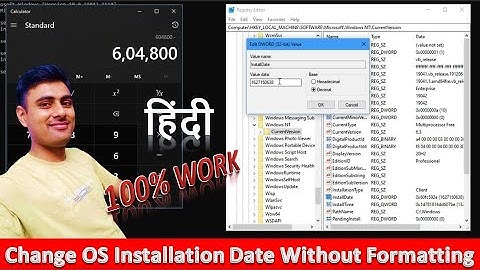 How To Change OS Install Date Without Formatting? Installation Date कैसे Change करें? #TechnicStar