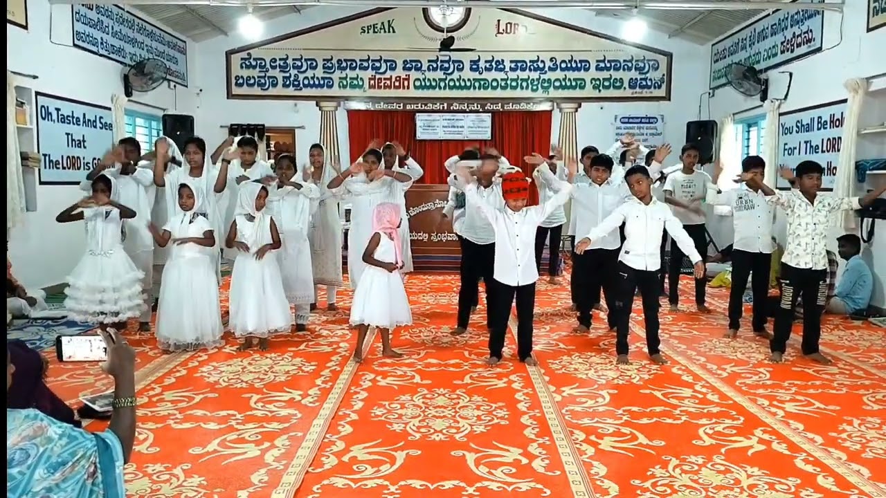 Sunday school action song,||| hadona hadu hadona(Kannada ) Gadag 🙏🏻✝️💫