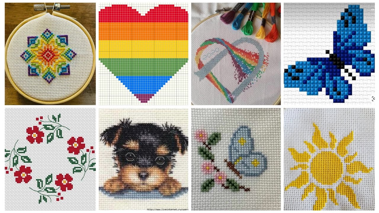 Colección de 100 diseños de patrones de punto de cruz virales de tendencia superior para todo 